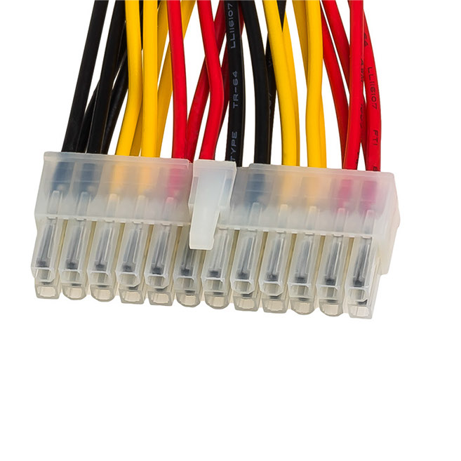 Transparent ATX 24-pin connector with cables