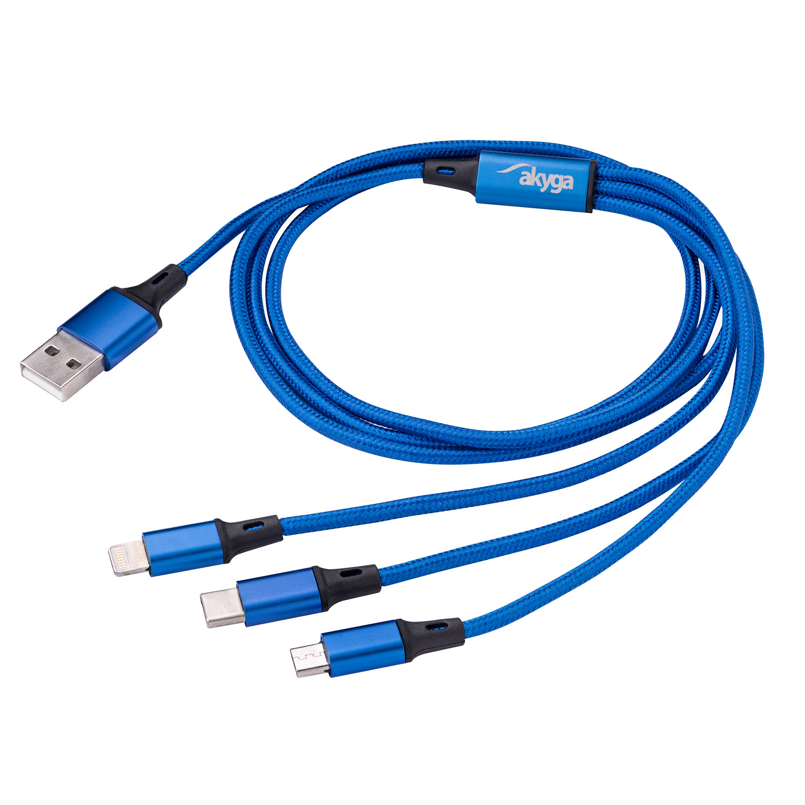   线 USB 3.0 A / USB Micro B / USB type C / Lightning 1.2m AK-USB-27