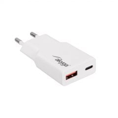 快充 USB-A + USB-C PD 充电器 USB 5-20V / 3 A 30W AK-CH-27 GaN