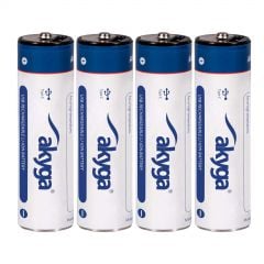 鋰離子電池 AA LR06 USB-C Akyga AK-BC-06 1.5V / 1750mAh 4pcs