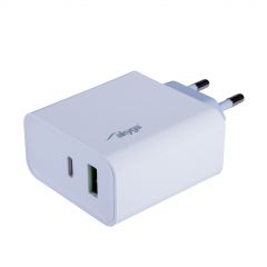 USB 充电器 AK-CH-14 USB-A + USB-C PD 5-20V / 最大 3A 45W Quick Charge 3.0