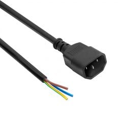 电源线C14 AK-OT-08C CU 3x1mm² 1m
