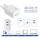 additional_image USB充电器 AK-CH-19 2x USB-C PD 5-12V / max. 3A 40W Quick Charge 3.0
