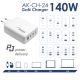 additional_image 快充 AK-CH-24 USB-A + 3x USB-C PD 5-28V / max. 5A 140W Quick Charge 3.0 GaN