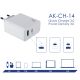 additional_image USB 充电器 AK-CH-14 USB-A + USB-C PD 5-20V / 最大 3A 45W Quick Charge 3.0