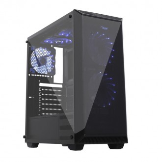 新產品：Midi Tower ATX AKY015BK有機玻璃窗電腦機箱+5個風扇+ 500W電源